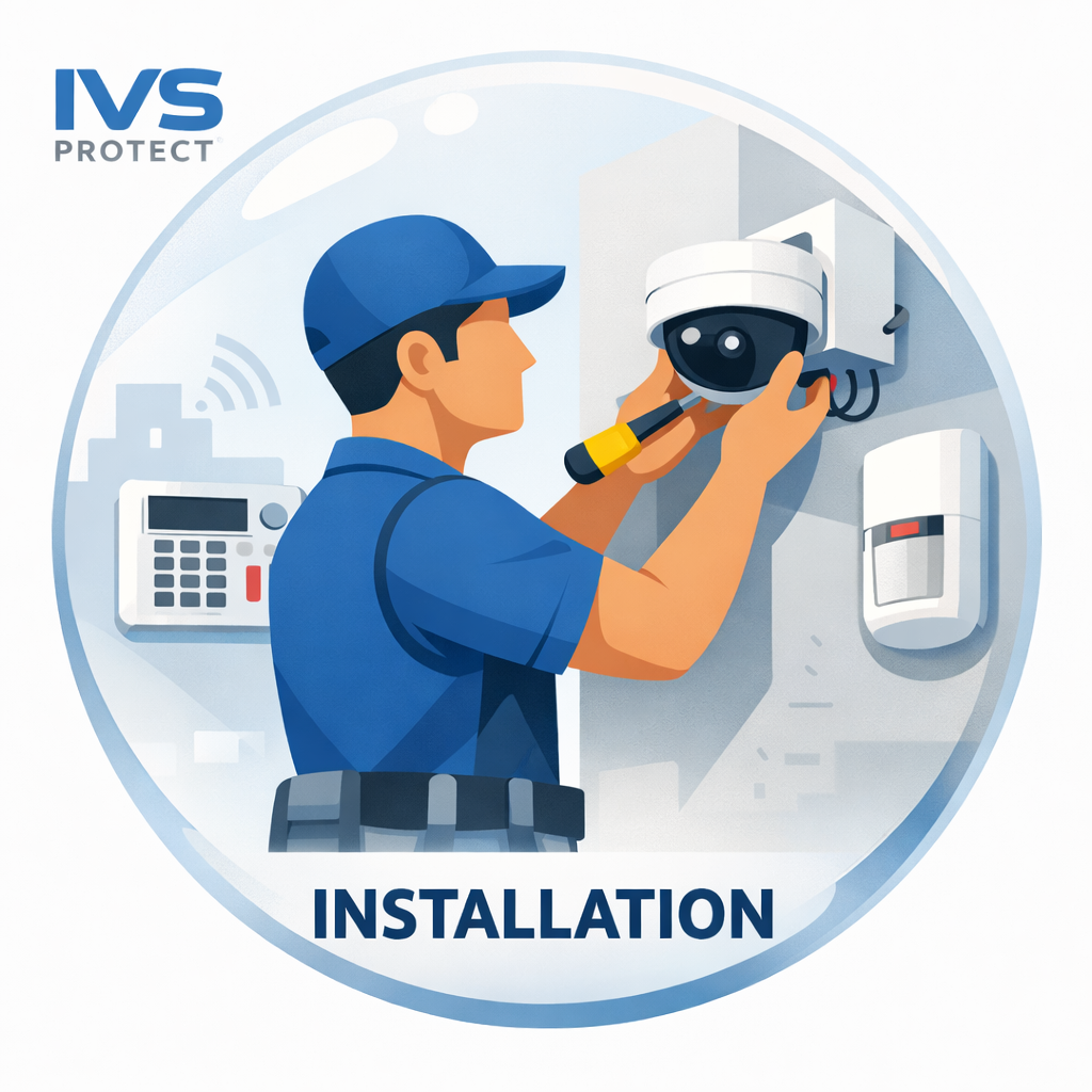 Installation de systèmes de sécurité IVS Protect pour entreprises et particuliers